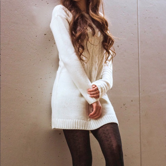 White sweater Dress - Picture 2 of 2